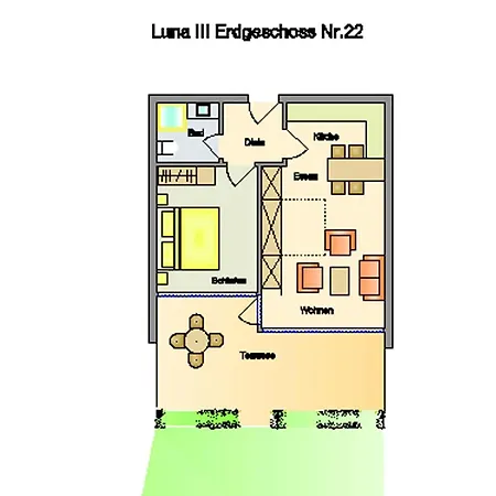 Luna-wohnung-22 Daire *